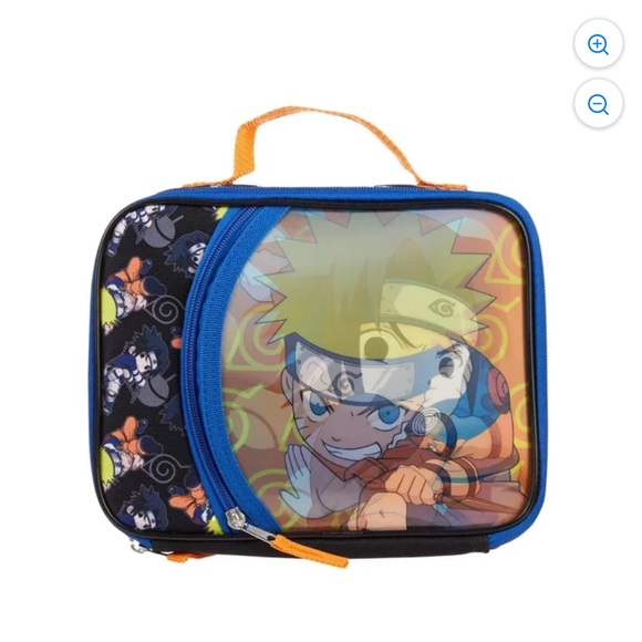 Naruto Other - Naruto and Sasuke Holographic Insulated Lunch Bag Tote with zipper front pocket